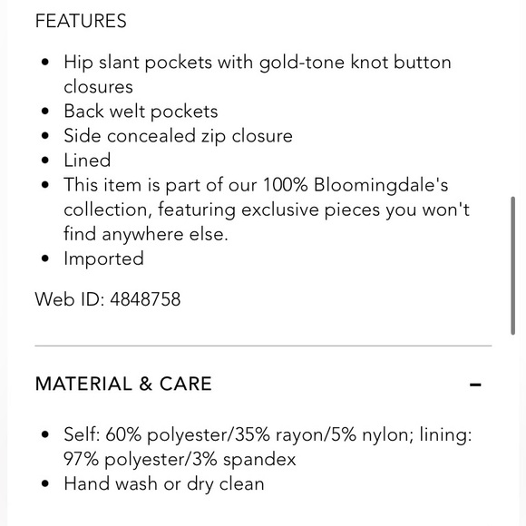 Bloomingdale’s AQUA Twill Knot Button Shorts Black XS - Picture 2 of 7